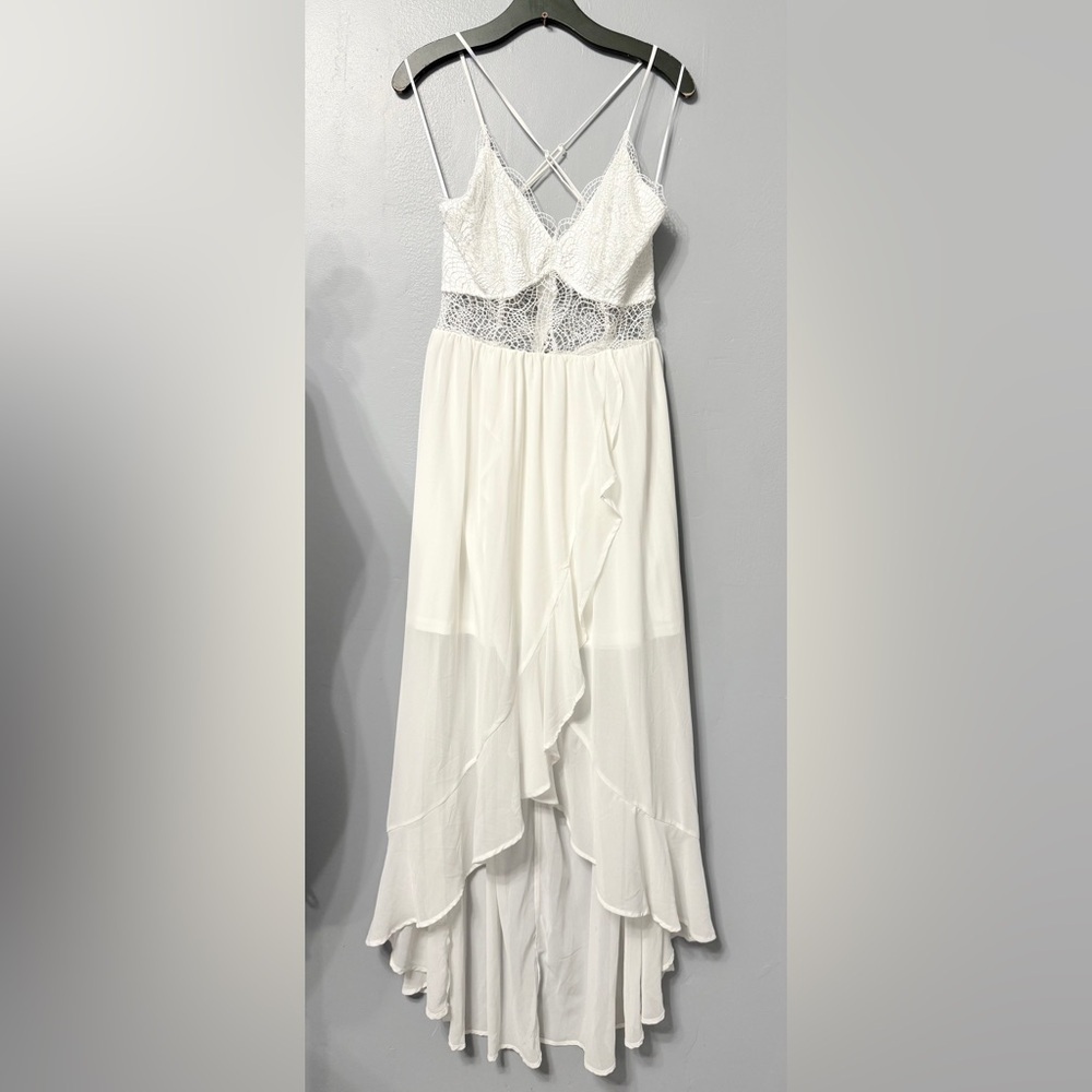 High Low lace trimmed Dress